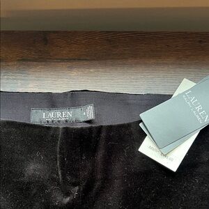 Lauren Ralph Lauren Black Velvet Skinny Pants…NWT